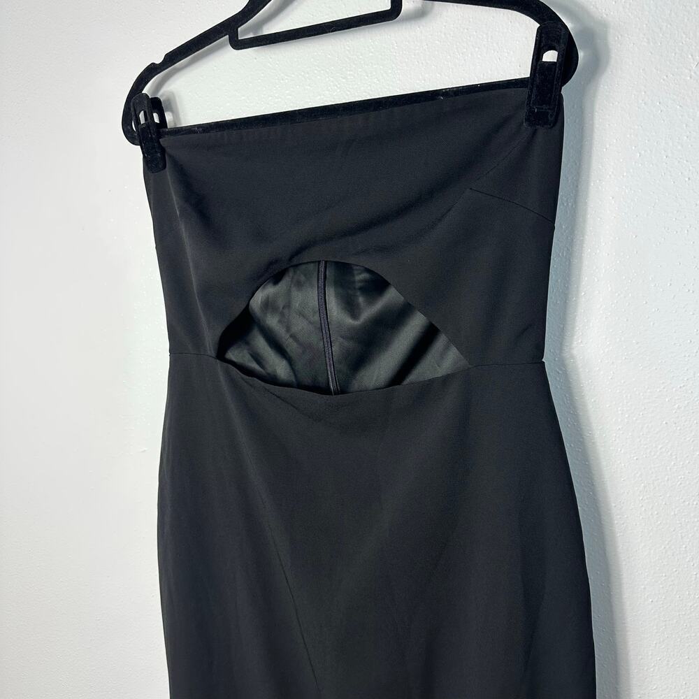 Lovers + Friends REVOLVE Dress Denise Midi Strapless Cutout Party Black M - Picture 5 of 8